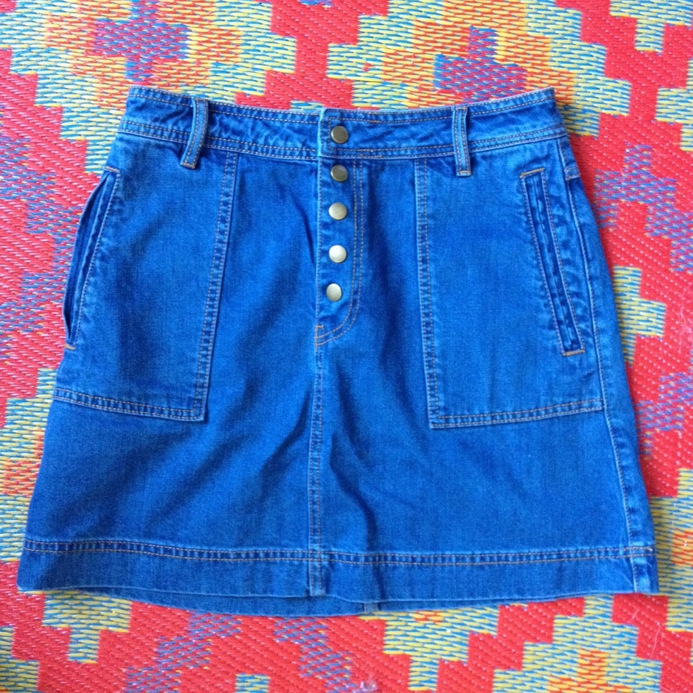 Free People Wildfire Denim Mini Skirt